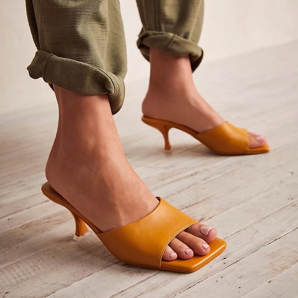 Jeffery Campbell “Mr. Big” heel sandal mule